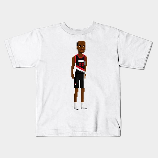 Clyde Drexler Kids T-Shirt by PixelFaces